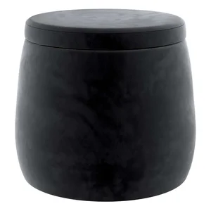 Černý sametový dětský puf Posh Velvet