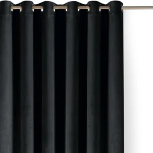 Černý sametový dimout závěs Velto Filumi 265×300 cm