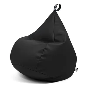 Černý sedací vak Drop XL z eko kůže
