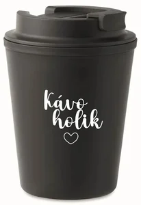 Černý termohrnek 300 ml KÁVOHOLIK