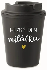 Černý termohrnek 300 ml s vtipným nápisem