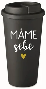 Černý termohrnek 475 ml MÁME SEBE