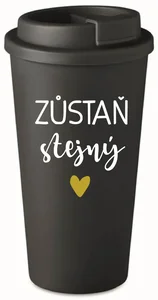 Černý termohrnek 475 ml Zůstáň Stejný