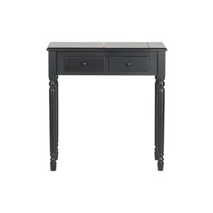 Černý toaletní stolek Romy z borovicového dřeva