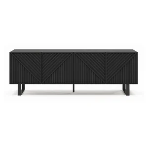 Černý TV stolek Peta 161x55x35 cm