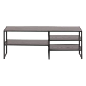 Černý TV stolek Seaford 120x46 cm s dekorem jasan