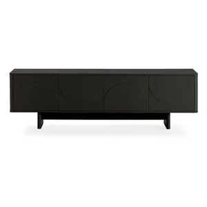 Černý TV stolek Solei MOME 180×55×40 cm