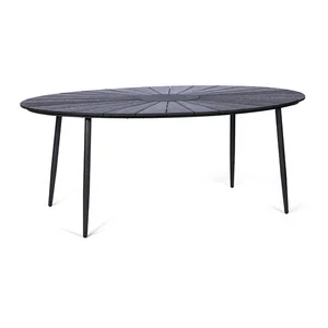 Černý zahradní stůl Bonami Selection Marienlist s artwood deskou 190 × 115 cm