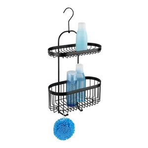 Černý závěsný košík Wenko Classic Plus 2 vrstvy