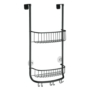 Černý závěsný koupelnový organizér iDesign Forma 30x65 cm