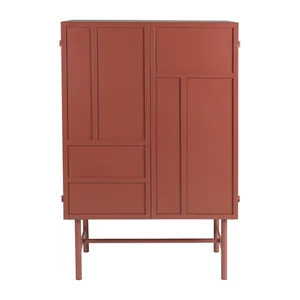 Červená kovová skříňka 70×105×35 cm – Davis White Label