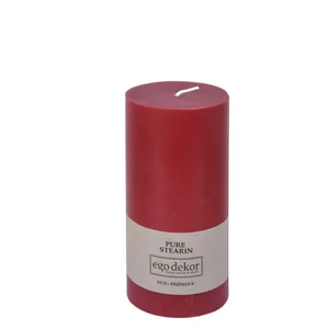 Červená svíčka Eco candles by Ego dekor, 50 h
