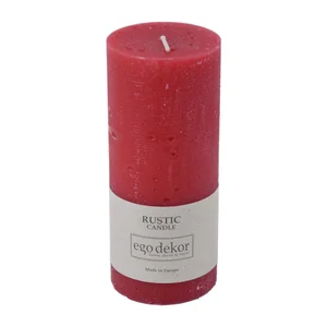 Červená svíčka Rustic candles by Ego dekor – 58 h hoření