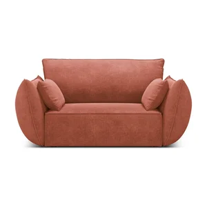 Červené křeslo Vanda s duhovým žinylkovým povrchem