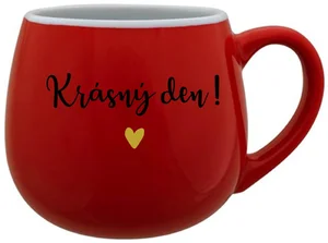 Červený keramický hrníček 300 ml