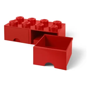 Červený LEGO úložný box se dvěma šuplíky