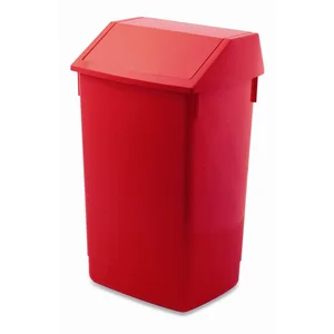 Červený plastový odpadkový koš 60 l Addis