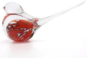 Červený skleněný ptáček 20 cm od Artcristal Bohemia