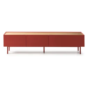 Červený TV stolek Arista 180x45 cm