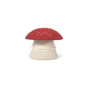 Červený/krémový dětský koš na hračky Big Mushroom – Lorena Canals, Ø38×33 cm