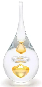 České skleněné těžítko Topaz 15 cm