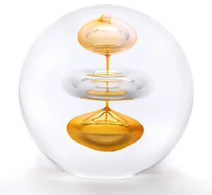 České skleněné těžítko Zlatý topaz 8 cm