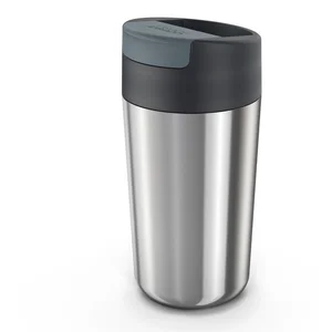 Cestovní hrnek Sipp 450 ml – Joseph Joseph, tmavě modro-lesklý kovový odstín