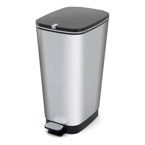Chic Bin 45 l – Náslapný odpadkový koš, stříbrný
