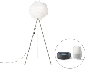 Chytrá bílá stojací lampa Feather s Wifi ovládáním
