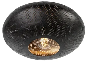 Chytré černé a zlaté stropní svítidlo 40 cm
