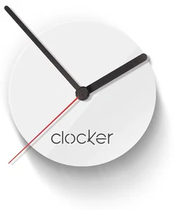 Clocker Bílé Hodiny s Černým ciferníkem