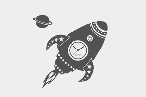 Clocker Samolepící Hodiny Rocket