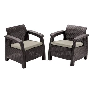 Corfu: hnědé zahradní křeslo od Keter