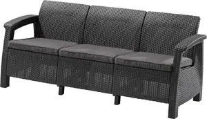 Corfu Love Seat Max – trojsedák, antracit