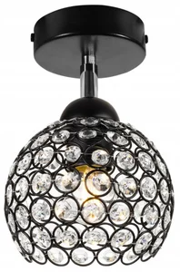 CRYSTAL 2222/KP Černé stropní svítidlo s krystaly