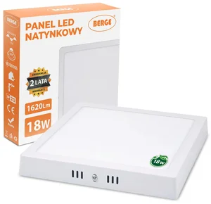 Čtvercový LED panel 18W, 225x225mm, neutrální světlo