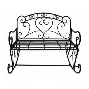 Dares Garden Pleasure – černá kovová zahradní lavice