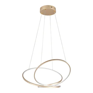 Darvin Trio – LED stmívatelné závěsné svítidlo, zlatá barva