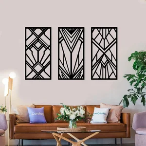 Dekorační dřevěný panel ART Černý 120x80 cm