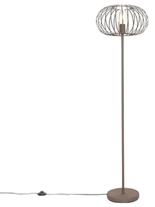 Designová stojací lampa Johanna v rezavě hnědém odstínu