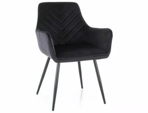 Designové černé křeslo Fig Velvet