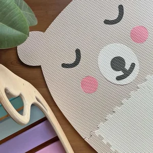 Designové dětské puzzle podlahy Medvídek Krémové a Bílá