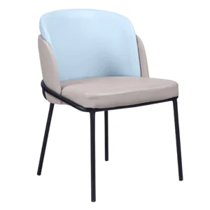 Designové křeslo GANON – béžová/modrá ekokůže