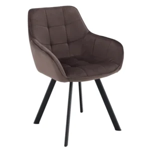 Designové křeslo Velvet Taupe/Černá, PETIN