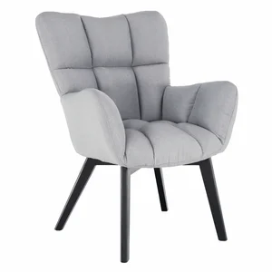 Designové šedé a černé křeslo FONDAR