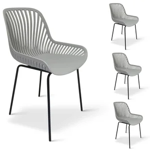 Designové židle GABY set 4 ks šedé
