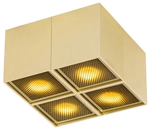 Designové zlaté bodové svítidlo Qubo Honey, 4 světla