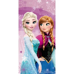 Dětská bavlněná osuška Frozen 70×140 cm, růžovo-fialová – Jerry Fabrics