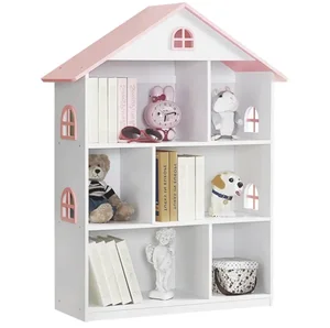 Dětská knihovna MAISON TYP 1 – bílá a růžová
