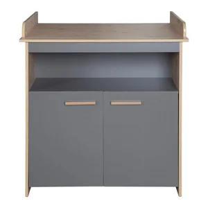 Dětská komoda Anna s přebalovacím pultem – antracit/dub Kent